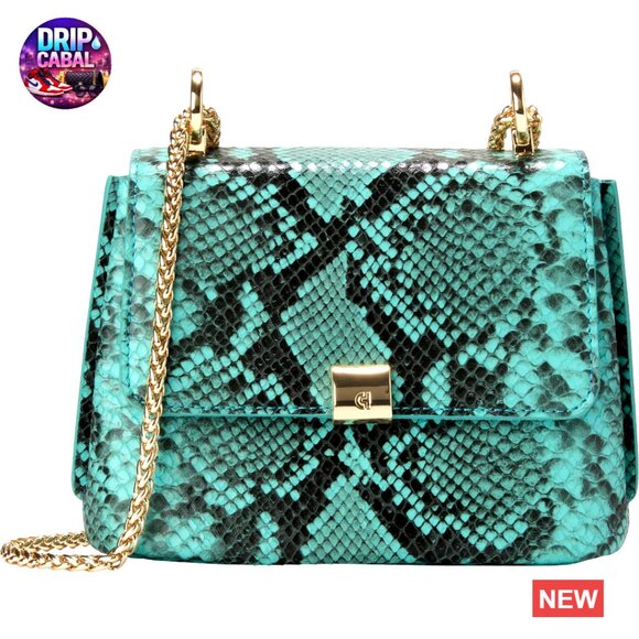 Mini Leather Convertible Chain Satchel Elegant Chic Shoulder Crossbody Bag